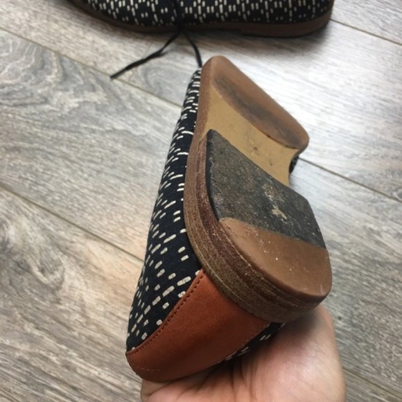 MADEWELL Black/White Leather/Fabric Oxford Shoes 7 - Picture 7 of 10